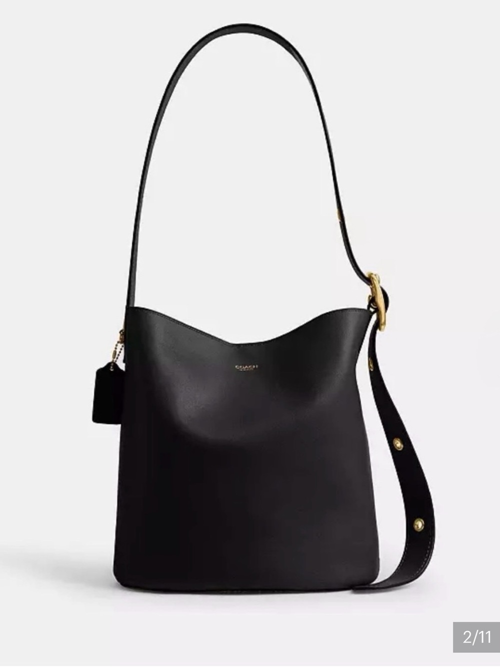 Coach Bleeker bucket 21”Leather Crossbody with pouch